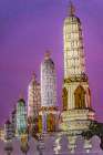Colorful sunset Grand Palace, Bangkok, Thailand. Prangs represents different Buddhist Sects. Art Print